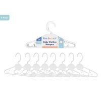 FS733: 8 White Baby Clothes Hangers